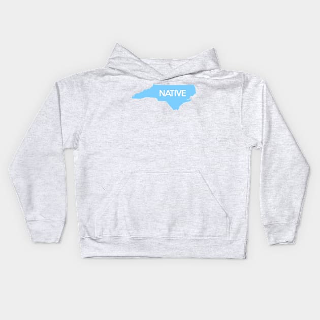 North Carolina Native NC Blue Kids Hoodie by mindofstate